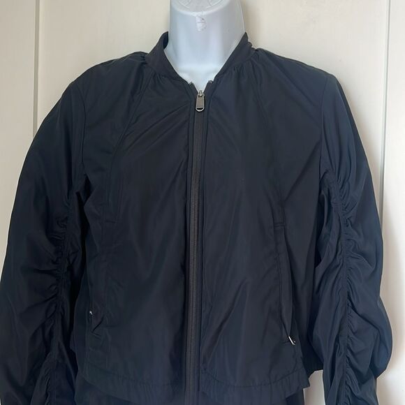Athleta Women's Black Bomber Jacket sz XXS - Picture 6 of 10